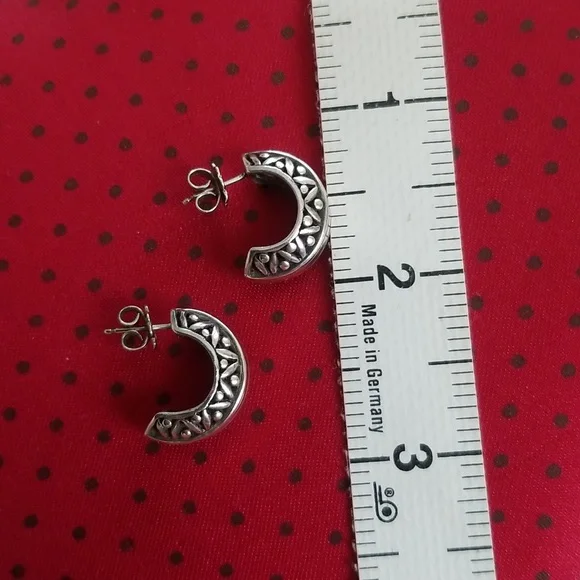 14k Gold & Sterling Silver Earrings - Picture 6 of 13
